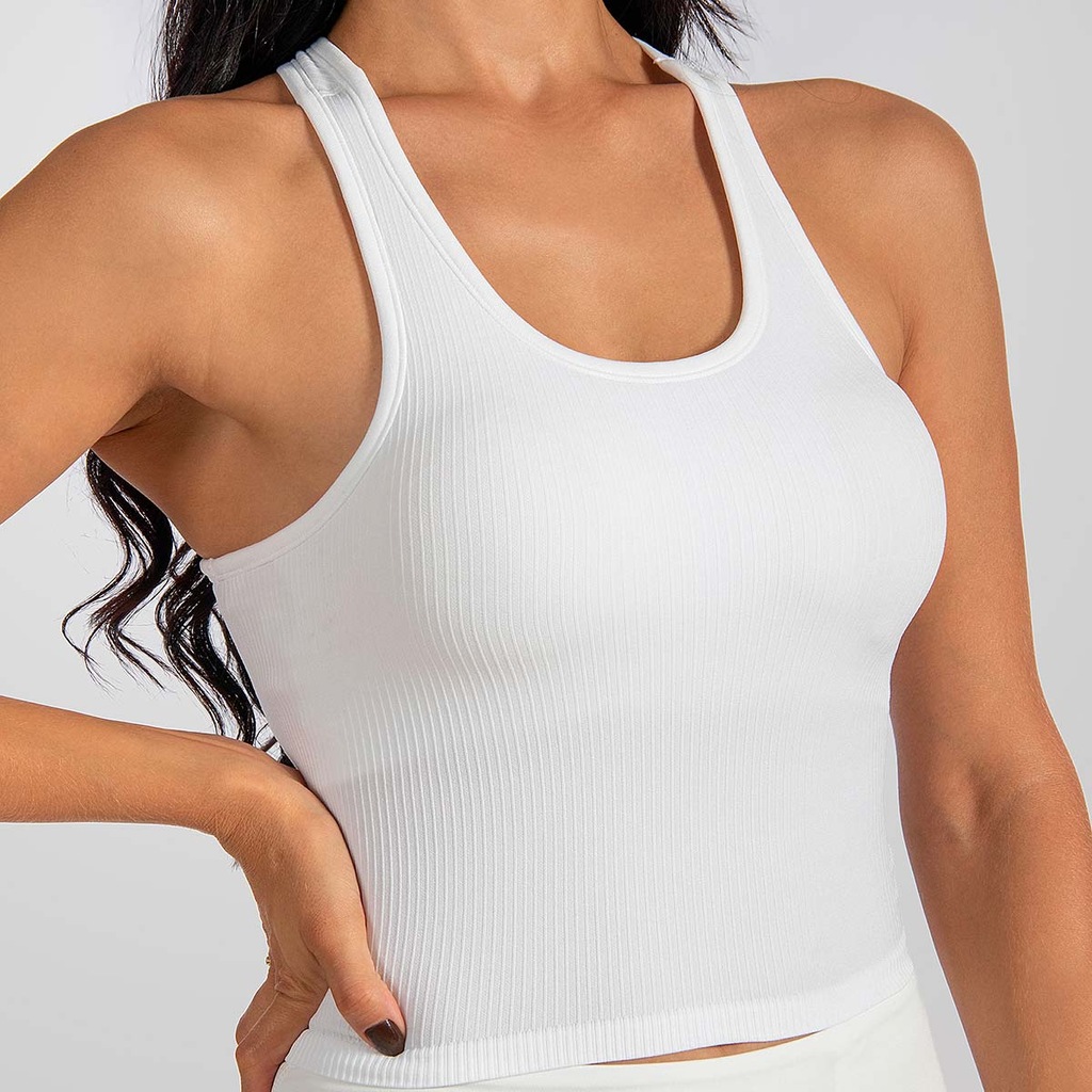 Imagem 5 do produto Camiseta Regata Feminina Canelada Fitness Treino Alma Genius