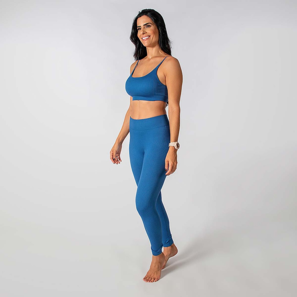 Imagem 2 do produto Conjunto Fitness Calça E Top Alça Regulavel Alma Genius Feminino