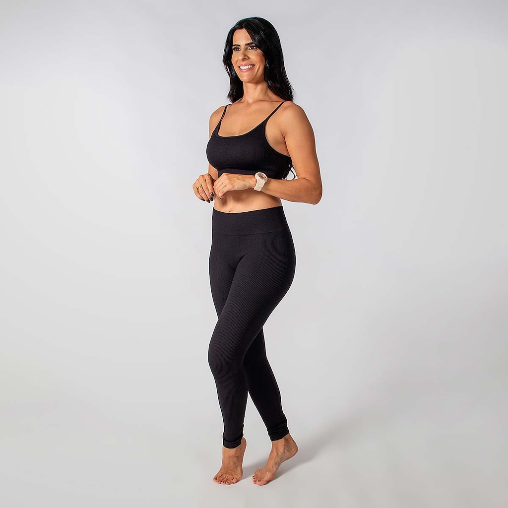 Imagem 2 do produto Conjunto Fitness Calça Top Alça Regulável Alma Genius Feminino