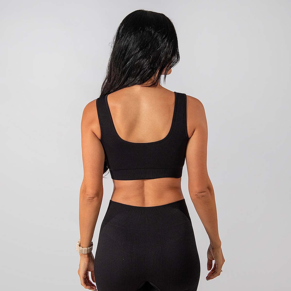 Imagem 4 do produto Conjunto Fitness Short E Top Alça Canelado Alma Genius Feminino