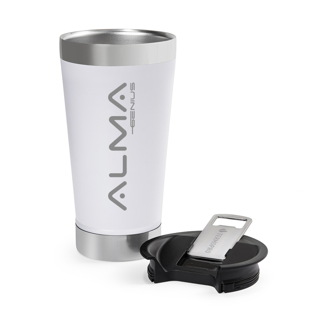 Imagem 3 do produto Copo Térmico Aço Inox Com Tampa E Abridor 500Ml Alma Genius