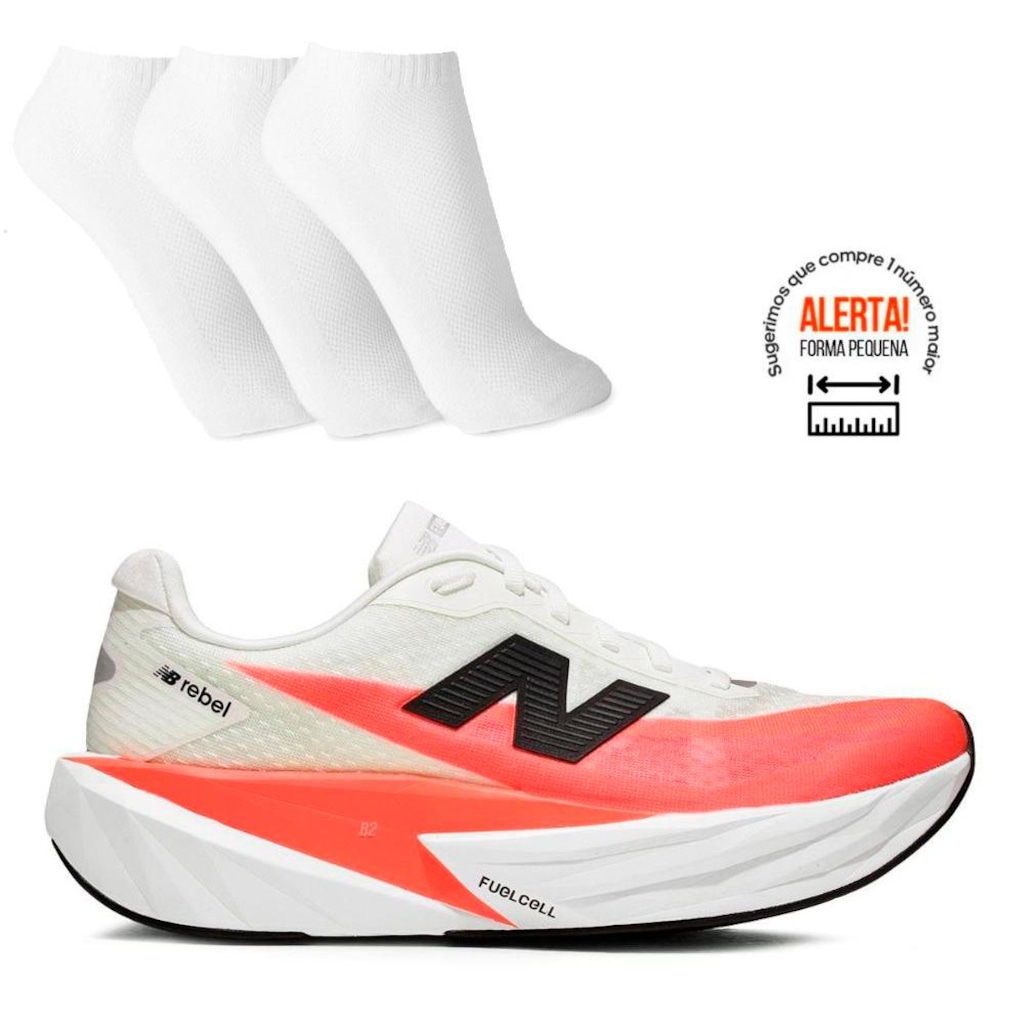 Imagem 1 do produto Tênis Masculino New Balance Fuelcell Rebel V5 + 3 Pares de Meias