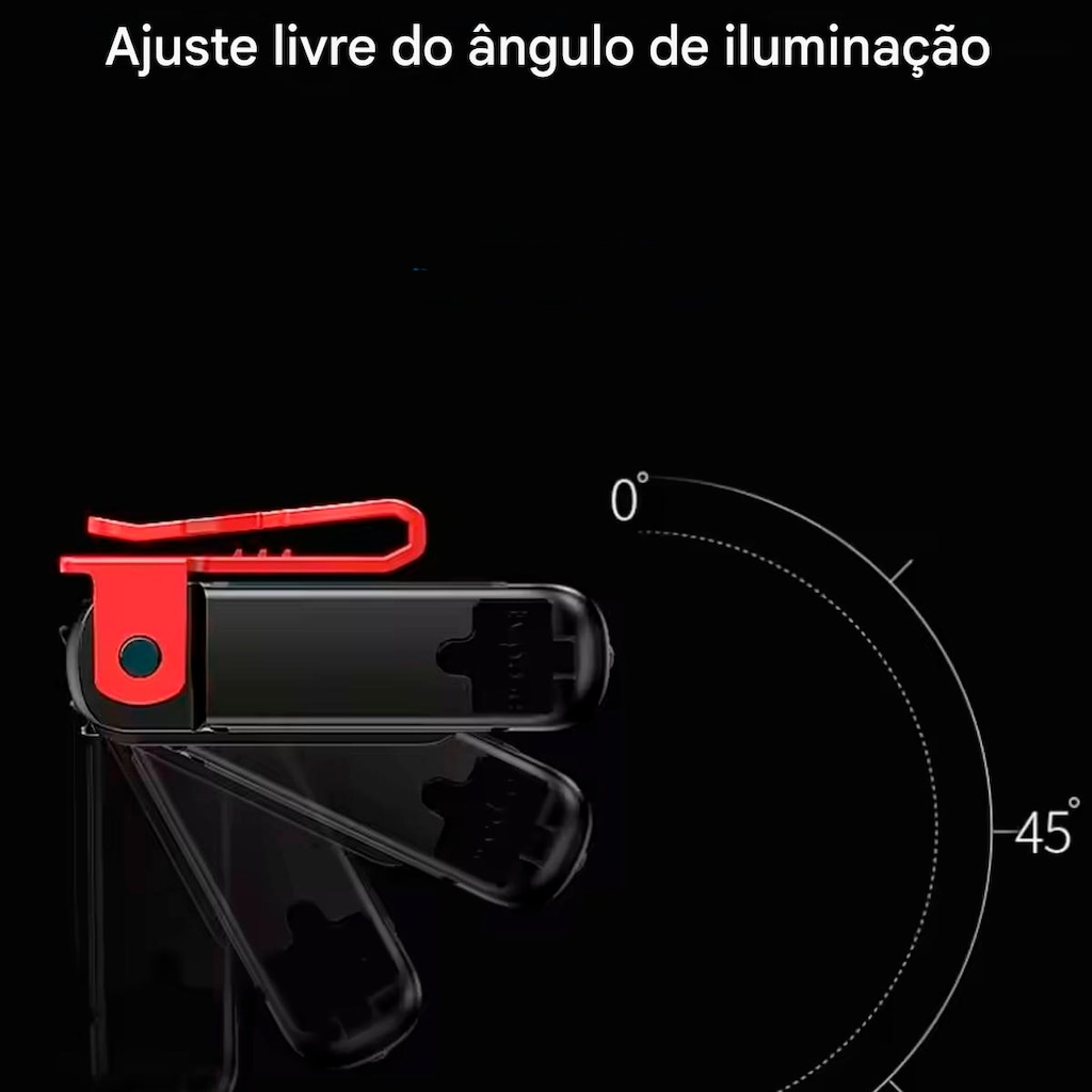 Imagem 3 do produto MIni Lanterna Gold Sports Led Shark Led Auxiliar com suporte de Lapela de Boné