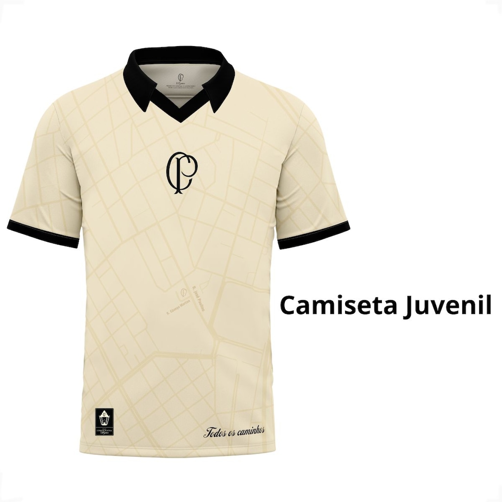 Imagem 4 do produto Camiseta Polo Juvenil Corinthians 115 anos - Surf Center