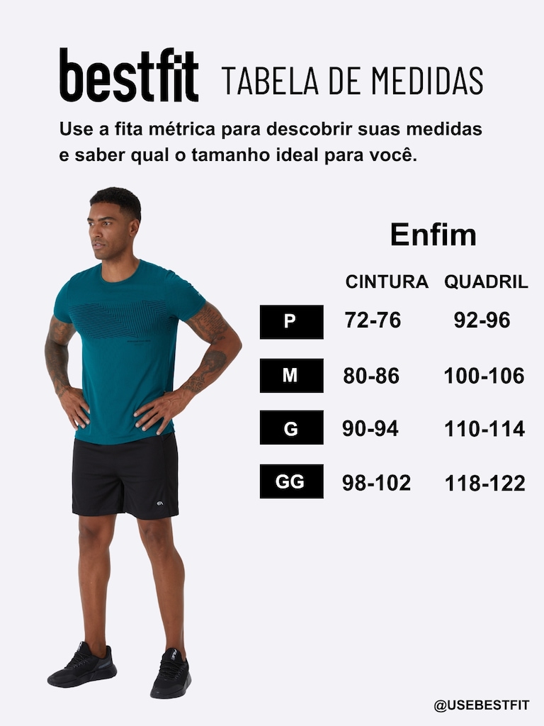 Imagem 3 do produto Short Reto Masculino Enfim Malwee Esportivo