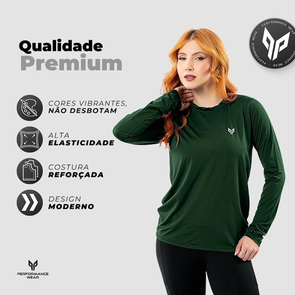 Imagem 3 do produto Camiseta Feminina Uv Manga Longa Térmica Performance Wear