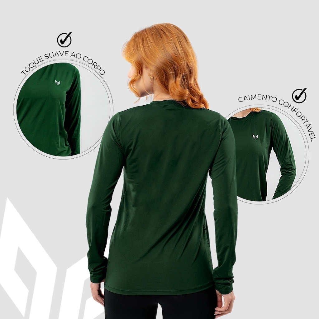 Imagem 4 do produto Camiseta Feminina Uv Manga Longa Térmica Performance Wear