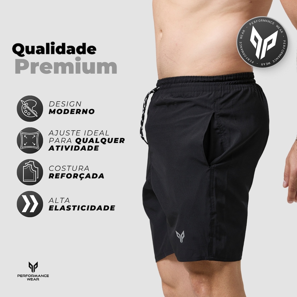 Imagem 3 do produto Kit 3 Bermudas Masculina Dry Fit Elastano Performance Wear