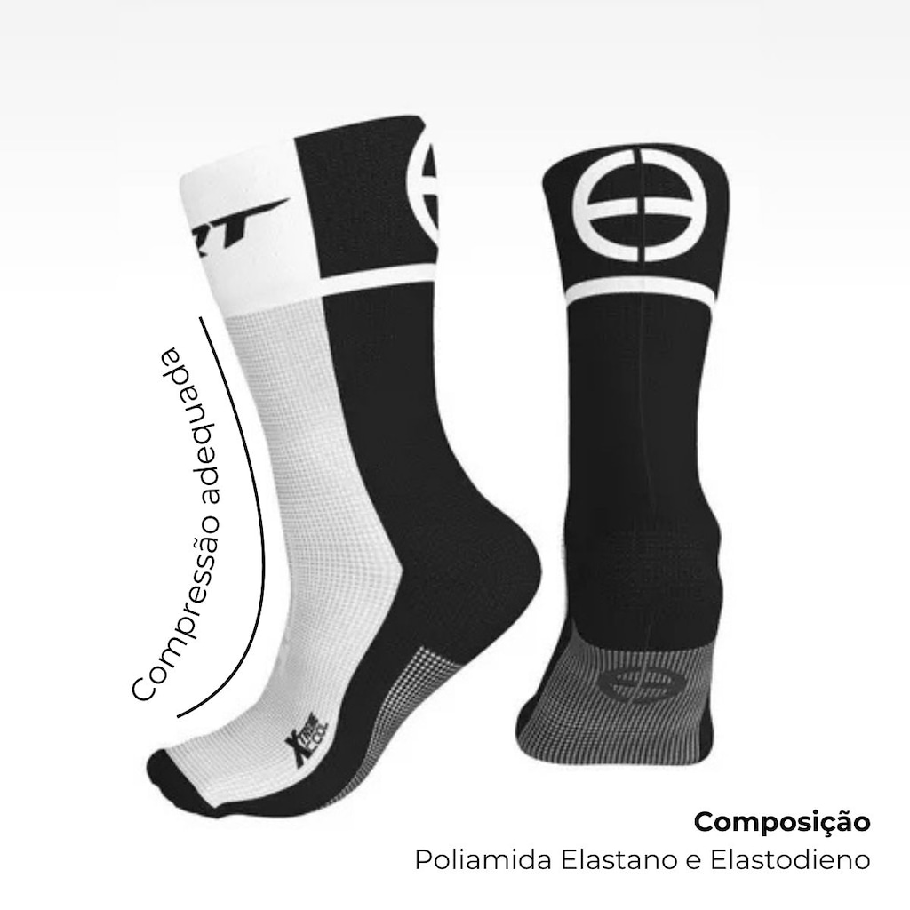 Imagem 2 do produto Meia Cano Médio ciclismo corrida esportiva ERT Unissex