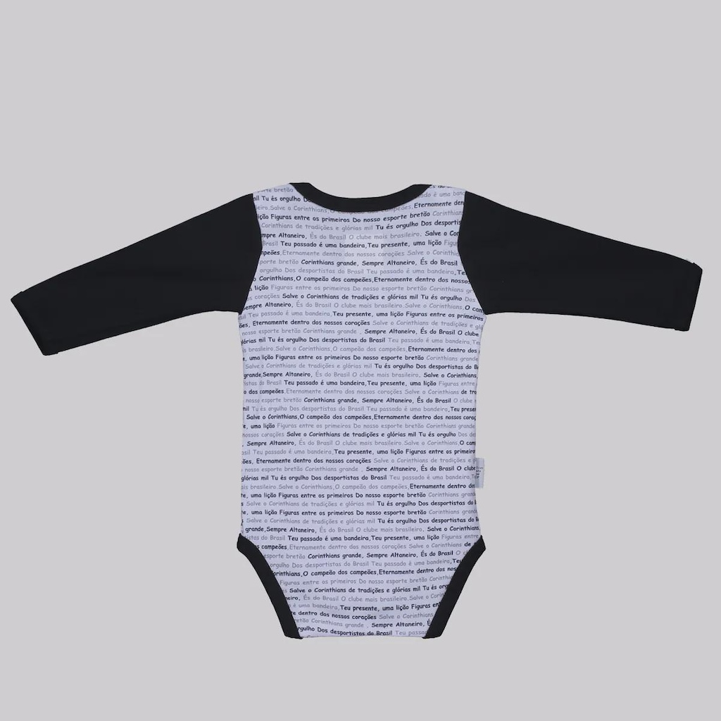 Imagem 2 do produto Body Manga Longa Corinthians Frases Infantil FutFanatics
