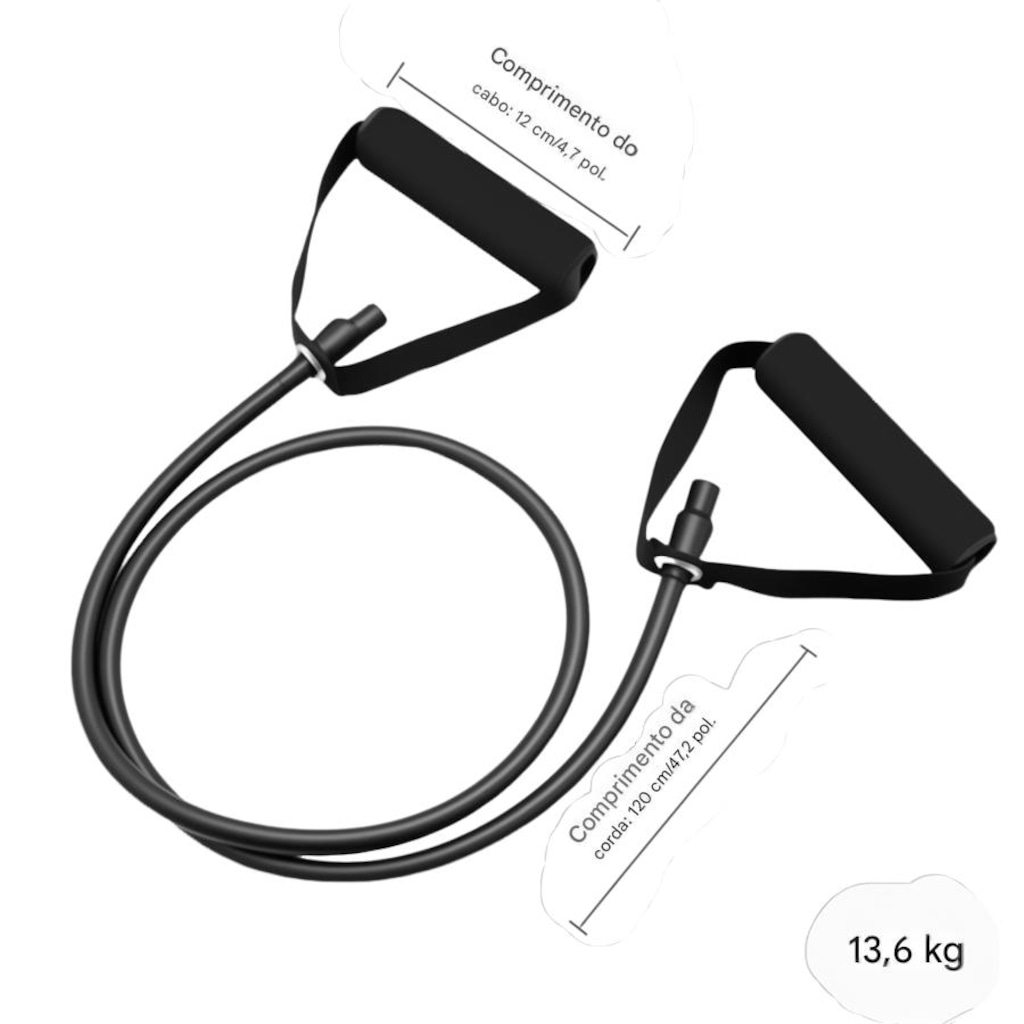 Imagem 2 do produto Extensor Elástico Gold Sports Force Pro Tensão 3,5 kga a 13,6 Kgs