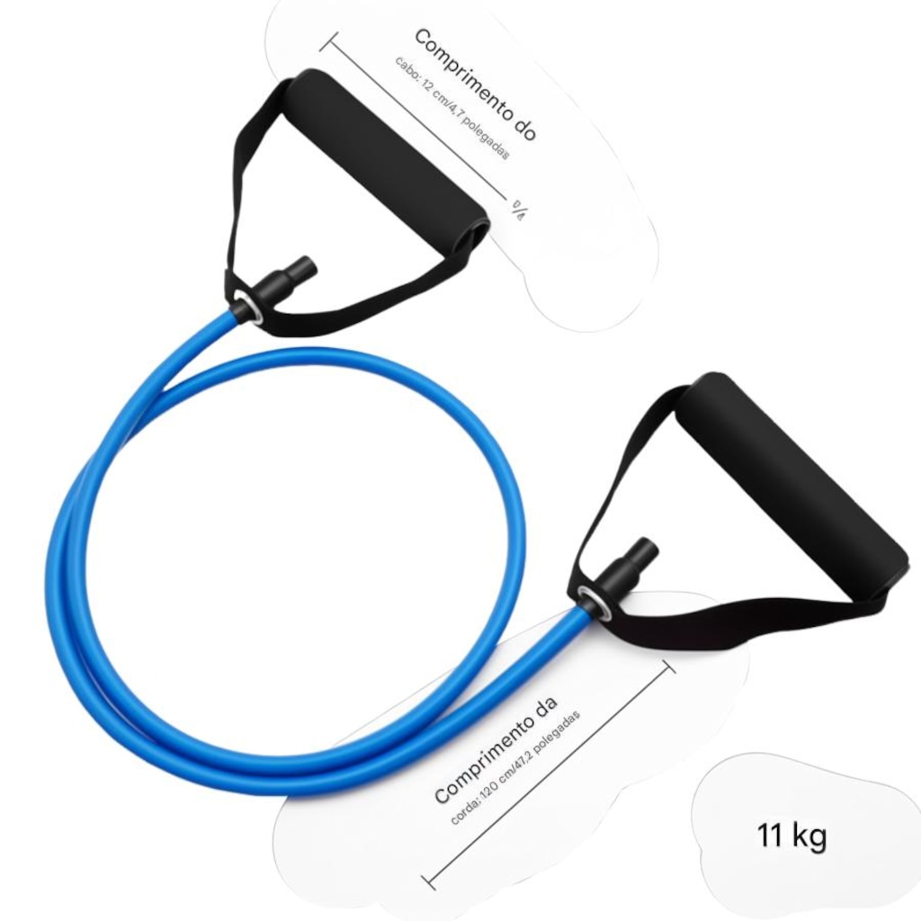 Imagem 2 do produto Extensor Elástico Gold Sports Force Pro Tensão 3,5 kga a 13,6 Kgs