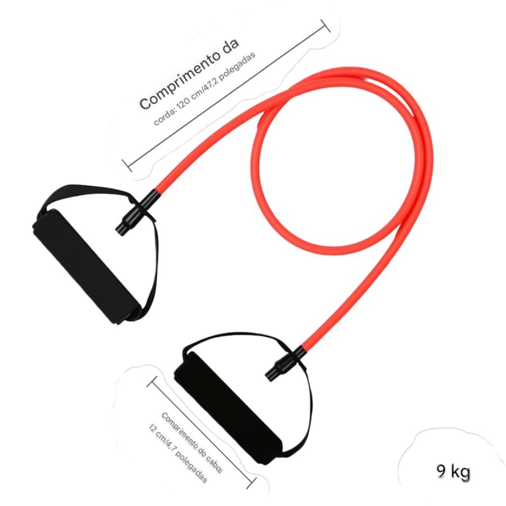 Imagem 2 do produto Extensor Elástico Gold Sports Force Pro Tensão 3,5 kga a 13,6 Kgs