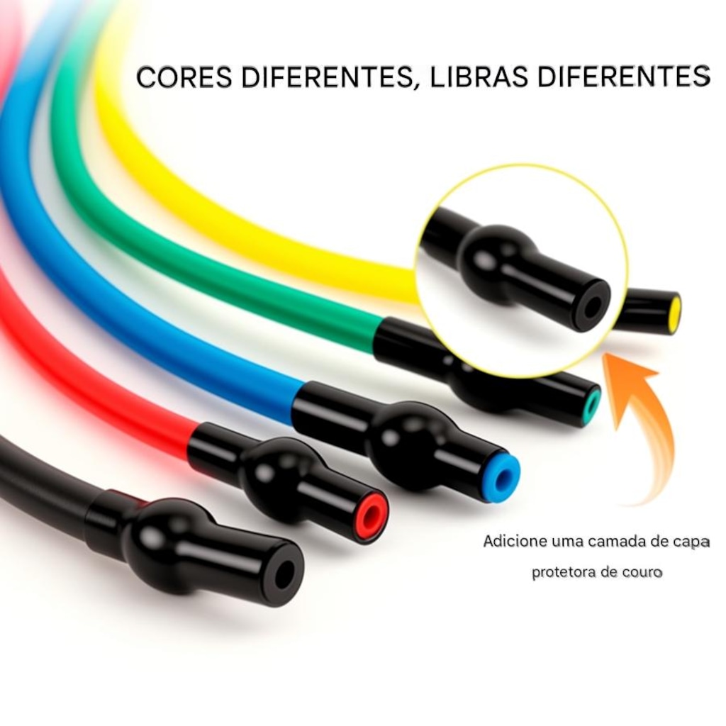 Imagem 3 do produto Extensor Elástico Gold Sports Force Pro Tensão 3,5 kga a 13,6 Kgs