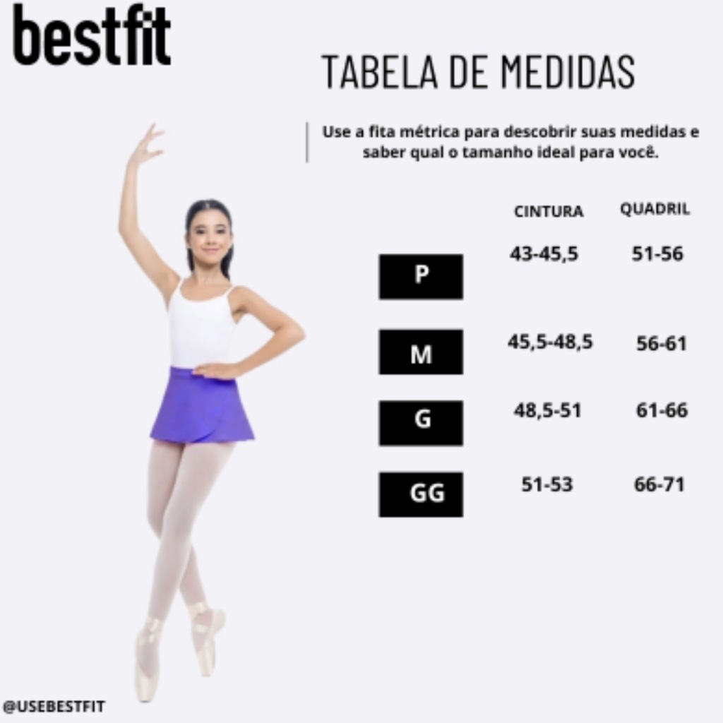 Imagem 2 do produto Saia Transpassada Infantil Só Dança