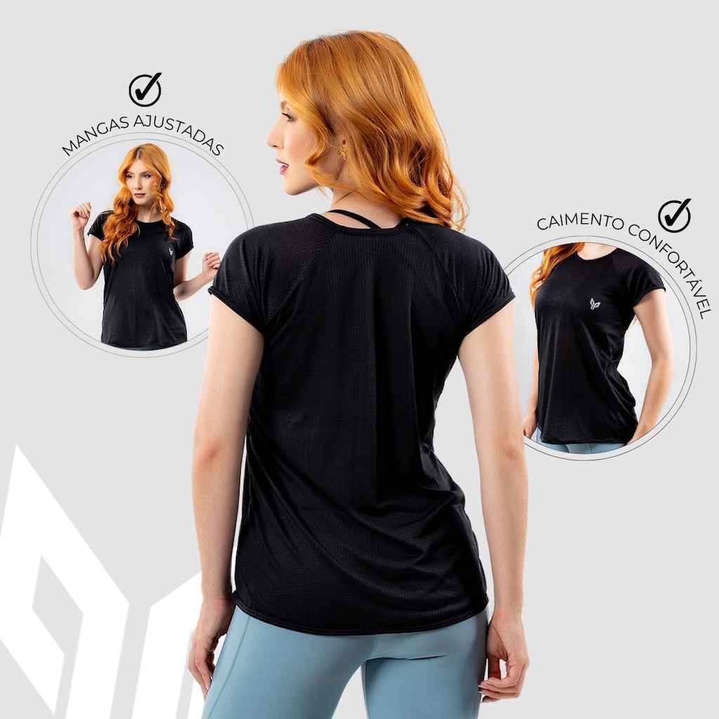 Imagem 4 do produto Camiseta Dry Fit Feminina Academia Básica Performance Wear