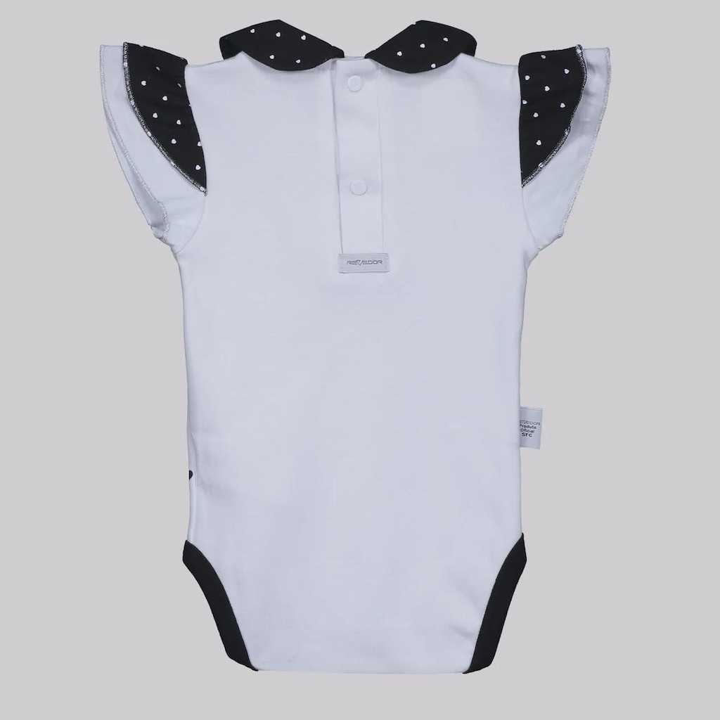 Imagem 2 do produto Body Polo Do Santos Coração Branco Feminino FutFanatics