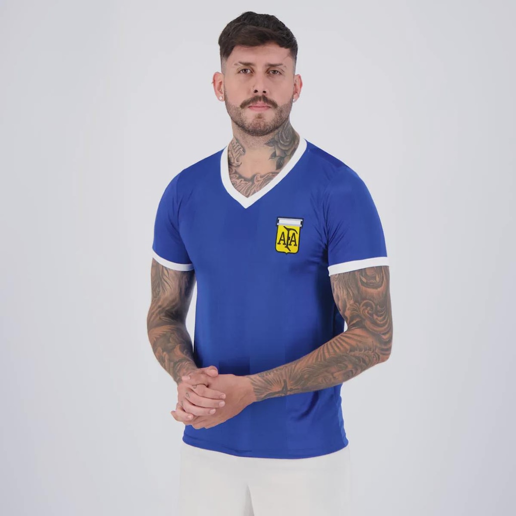 Imagem 3 do produto Camiseta Argentina Retrô Copa 1986 Masculina FutFanatics