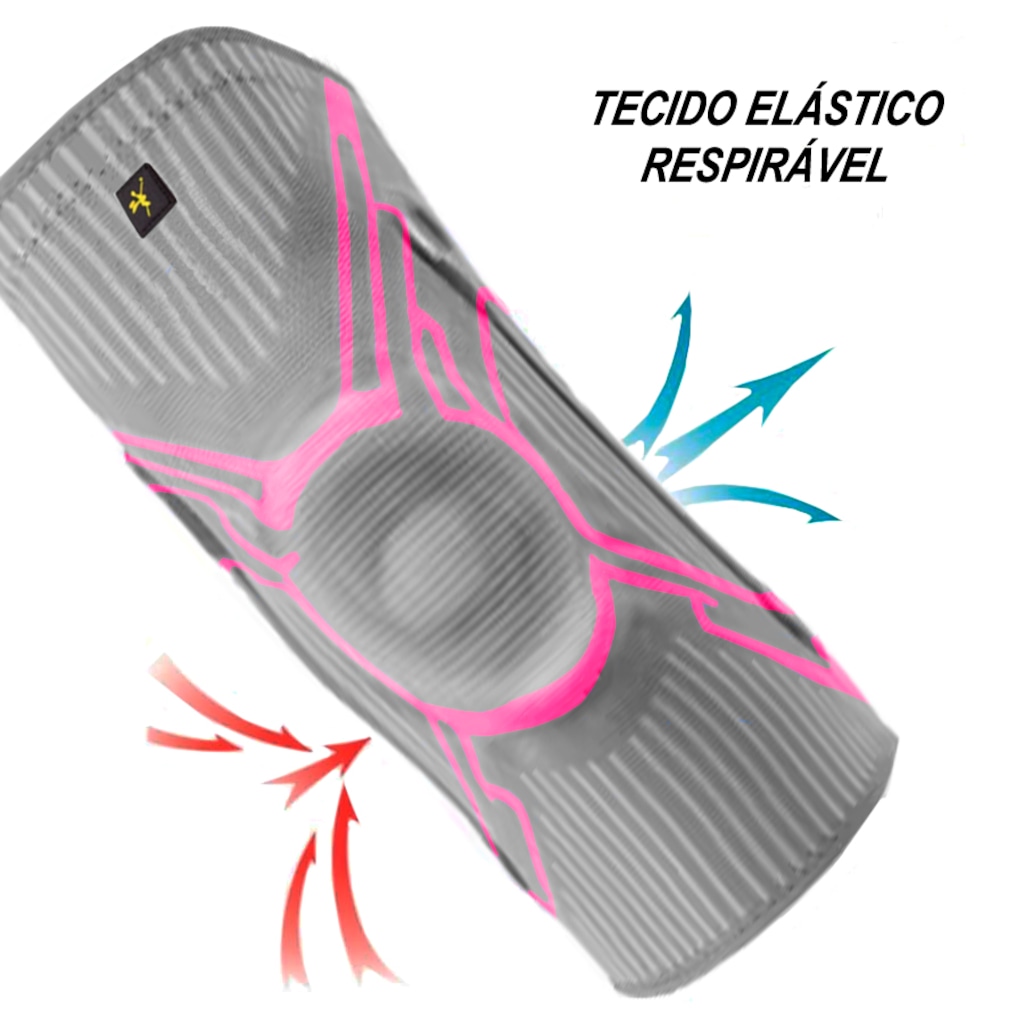 Imagem 5 do produto Joelheira Elástica Gold Sports Com Protetor de Patela e Suporte Lateral - 1 unidade