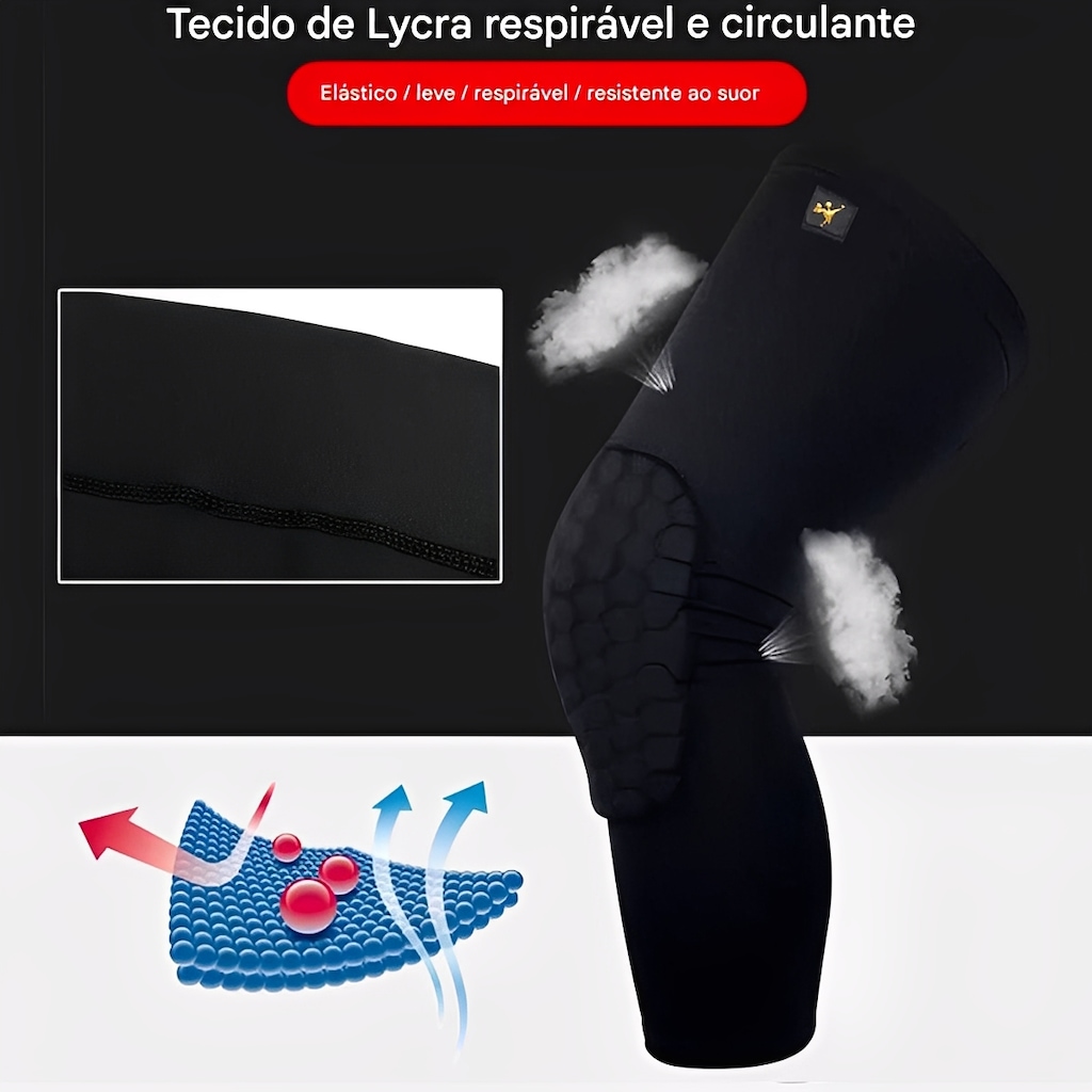 Imagem 5 do produto Joelheira Elástica Gold Sports Cube Anti Impacto