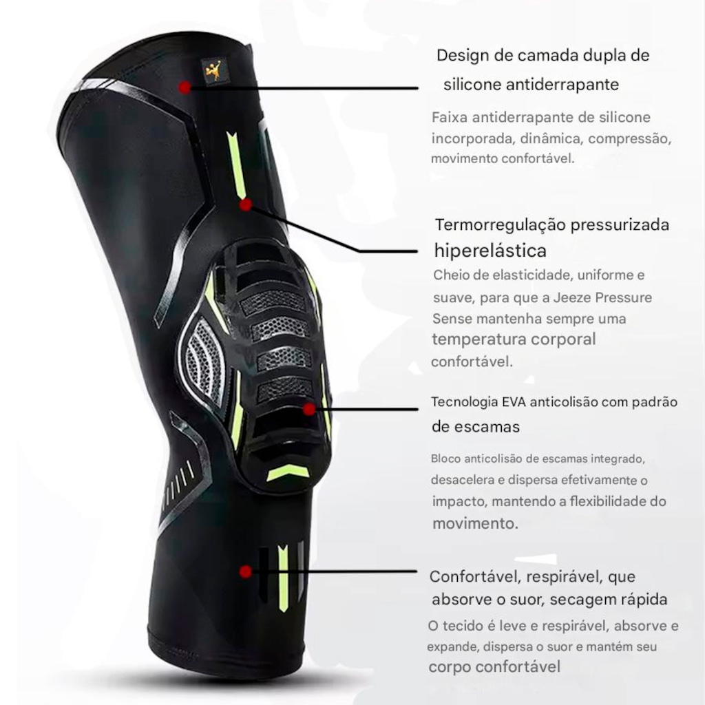 Imagem 3 do produto Joelheira Elástica Gold Sports de Proteção e Estabilidade