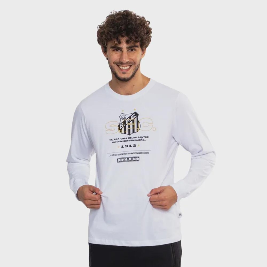 Imagem 2 do produto Camiseta Surf Center Manga Longa Santos Pra Cima Deles Masculina