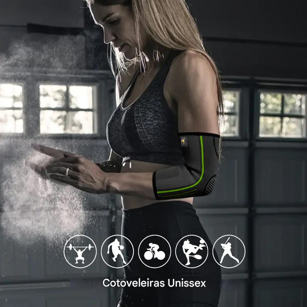 Imagem 4 do produto Cotoveleira Elástica Gold Sports 3D Pro De Compressão Térmica