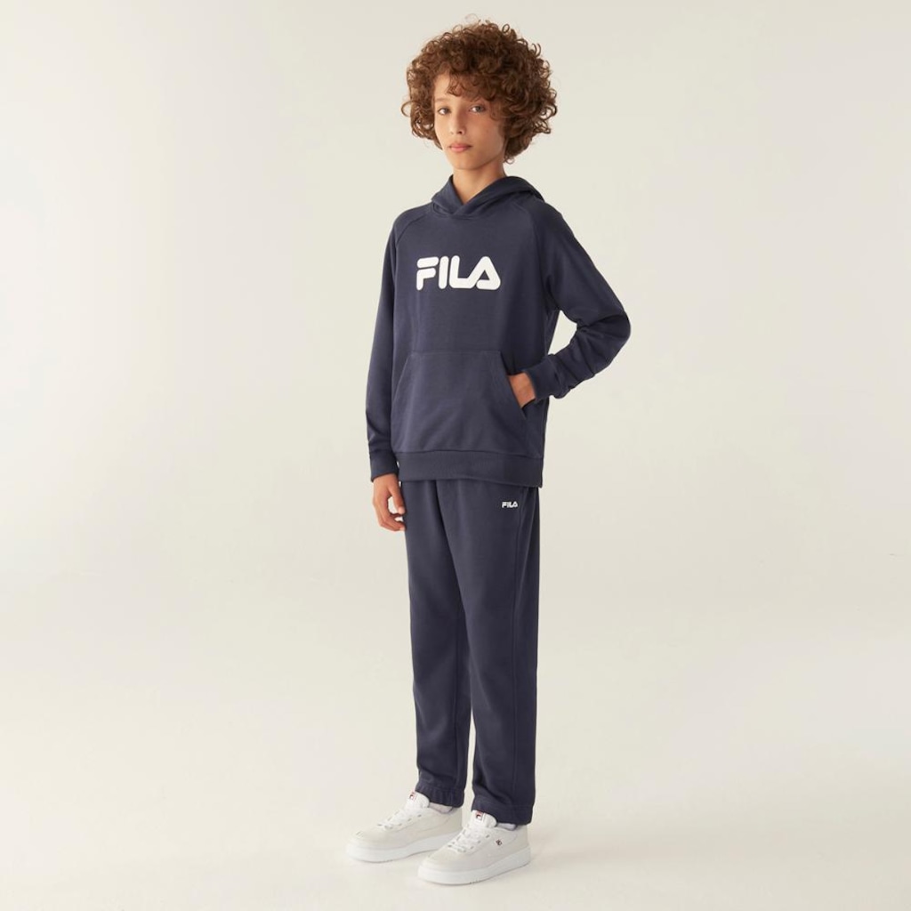 Imagem 3 do produto Casaco Com Capuz Fila Canguru Letter B. Infantil