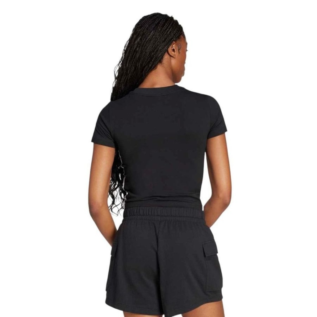Imagem 2 do produto Camiseta adidas Essentials 3 Stripes Baby Look Feminina