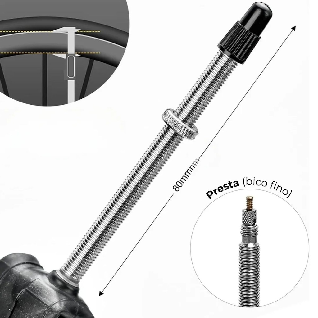 Imagem 2 do produto Par Câmara de ar 700x18/25 bike speed Arisun bico fino 80 mm