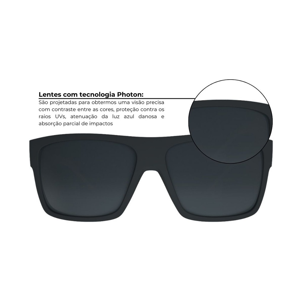 Imagem 2 do produto Óculos de Sol Unissex HB Would 2.0 Matte Black Wood