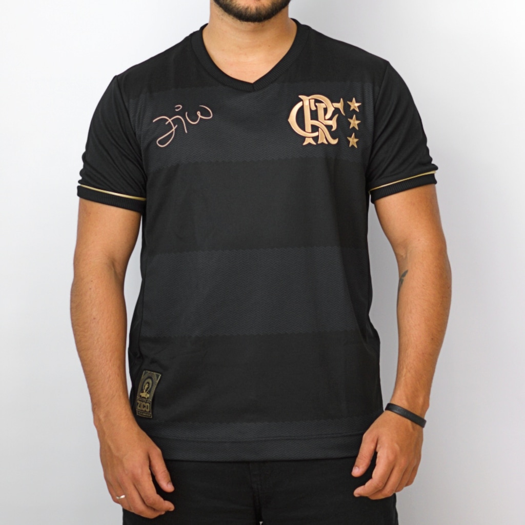 Imagem 2 do produto Camisa Do Flamengo Retrô Volta Zico Gold Braziline Masculino