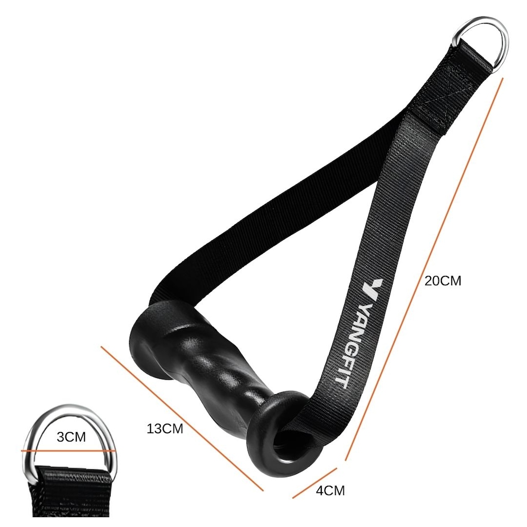 Imagem 2 do produto Manopla Puxador Crossover Yangfit Com Pegada Anatômica – Par