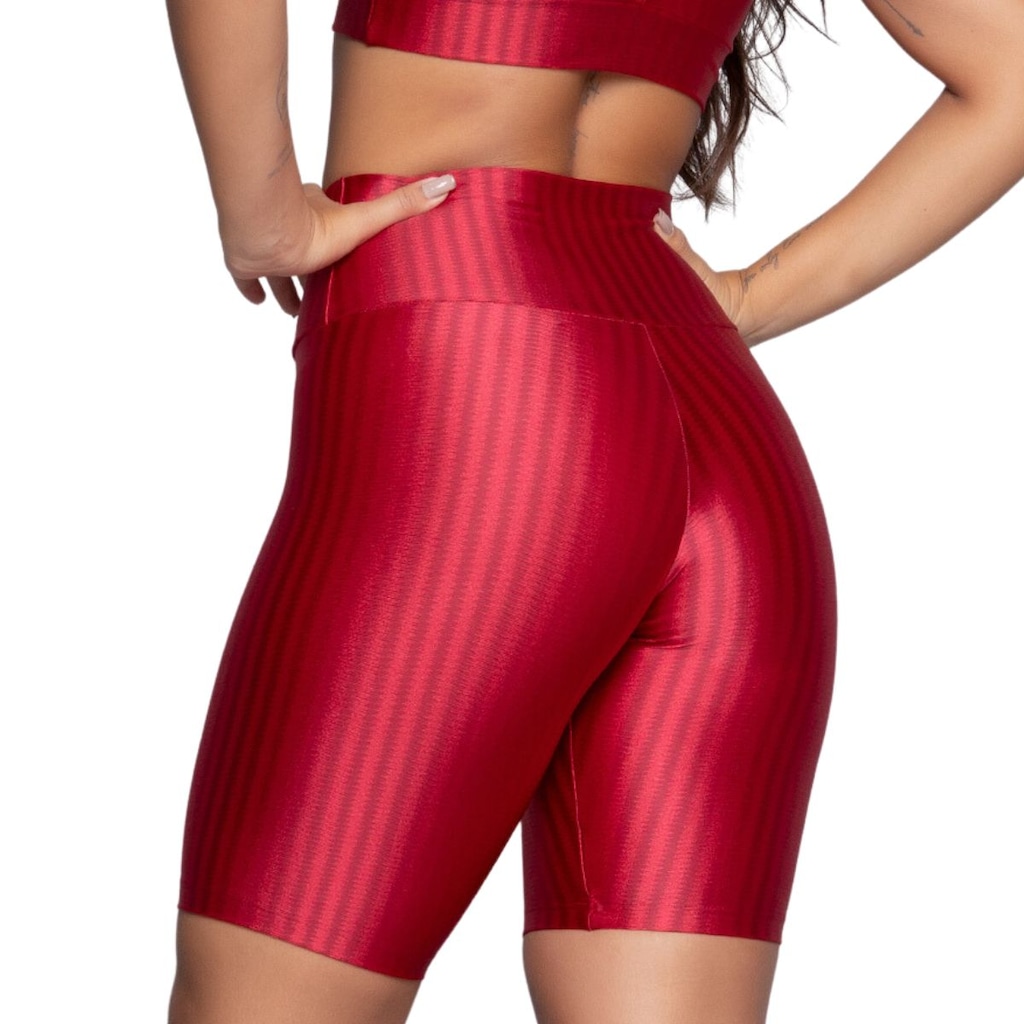 Imagem 3 do produto Bermuda Fitness New Zig 3D Vekyo Poliamida Cós Alto - Moda Feminina