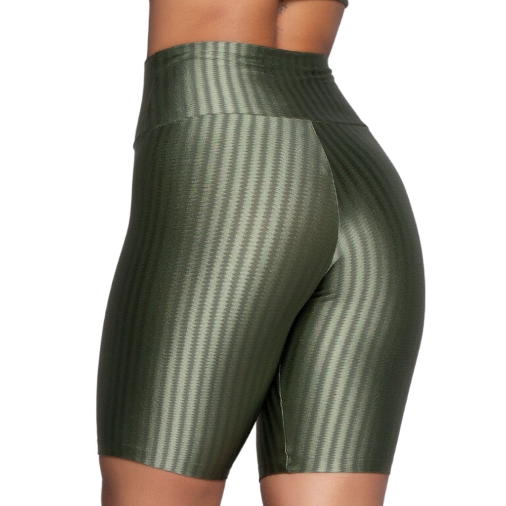 Imagem 3 do produto Bermuda Fitness New Zig 3D Vekyo Poliamida Cós Alto - Moda Feminina