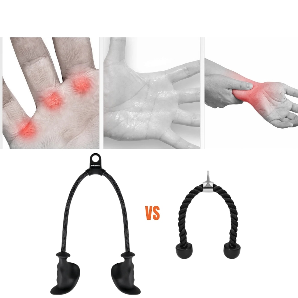 Imagem 4 do produto Puxador Tríceps Corda Profissional Yangfit Pegada Anatômica