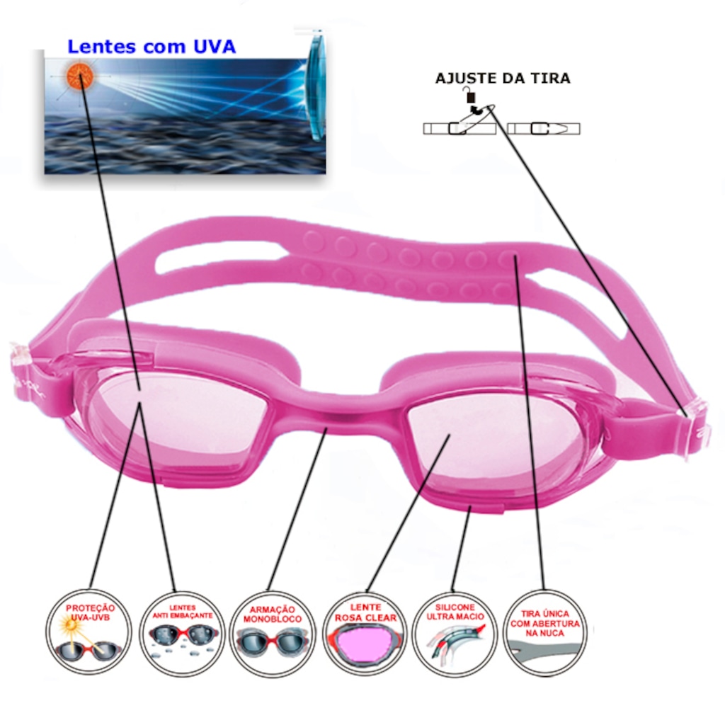 Imagem 2 do produto Oculos de Natação Gold Sports Orca Clear High Definition