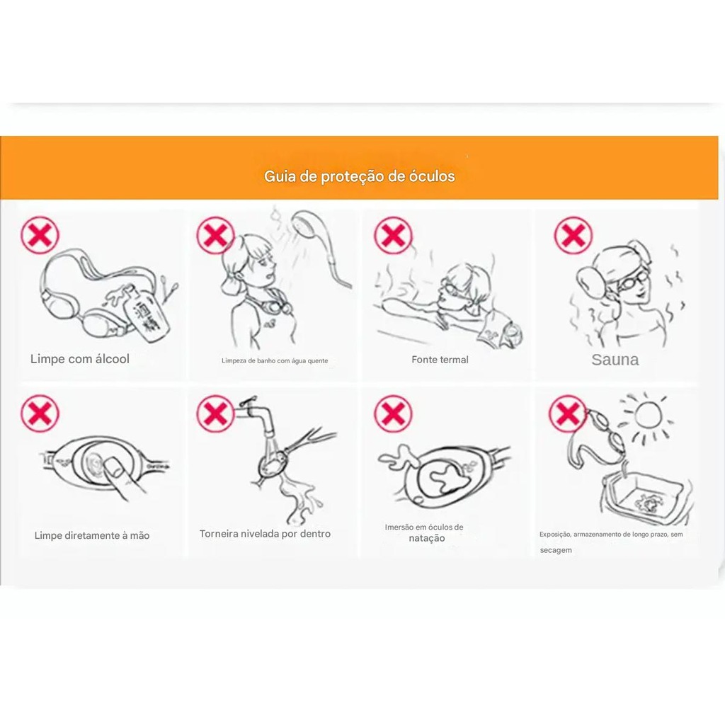 Imagem 4 do produto Oculos de Natação Gold Sports Orca Clear High Definition