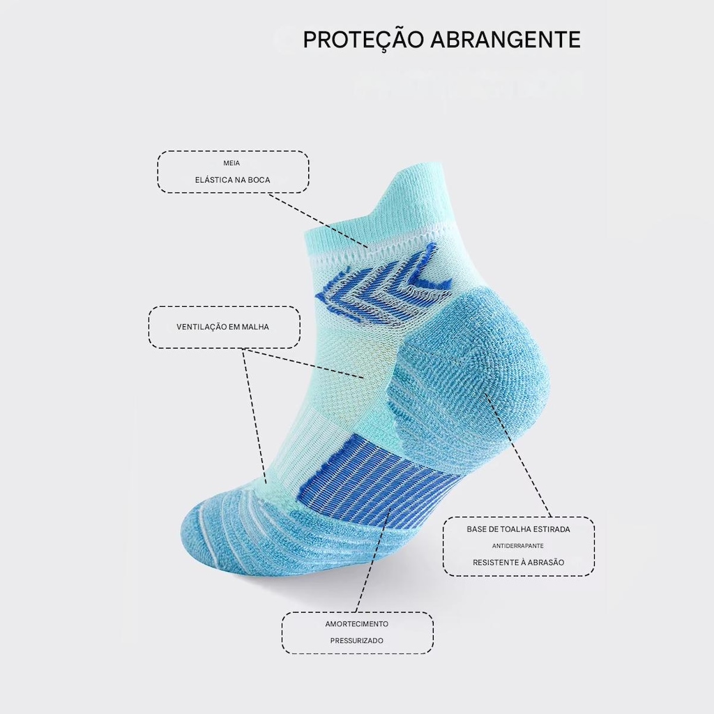 Imagem 2 do produto Meia Cano Médio Esportiva Gold Sports Maratona Profissional de Corrida