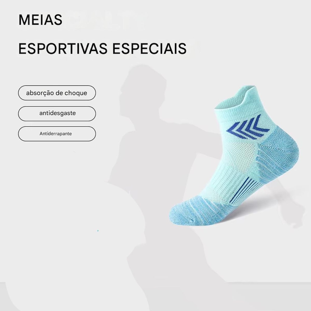 Imagem 3 do produto Meia Cano Médio Esportiva Gold Sports Maratona Profissional de Corrida