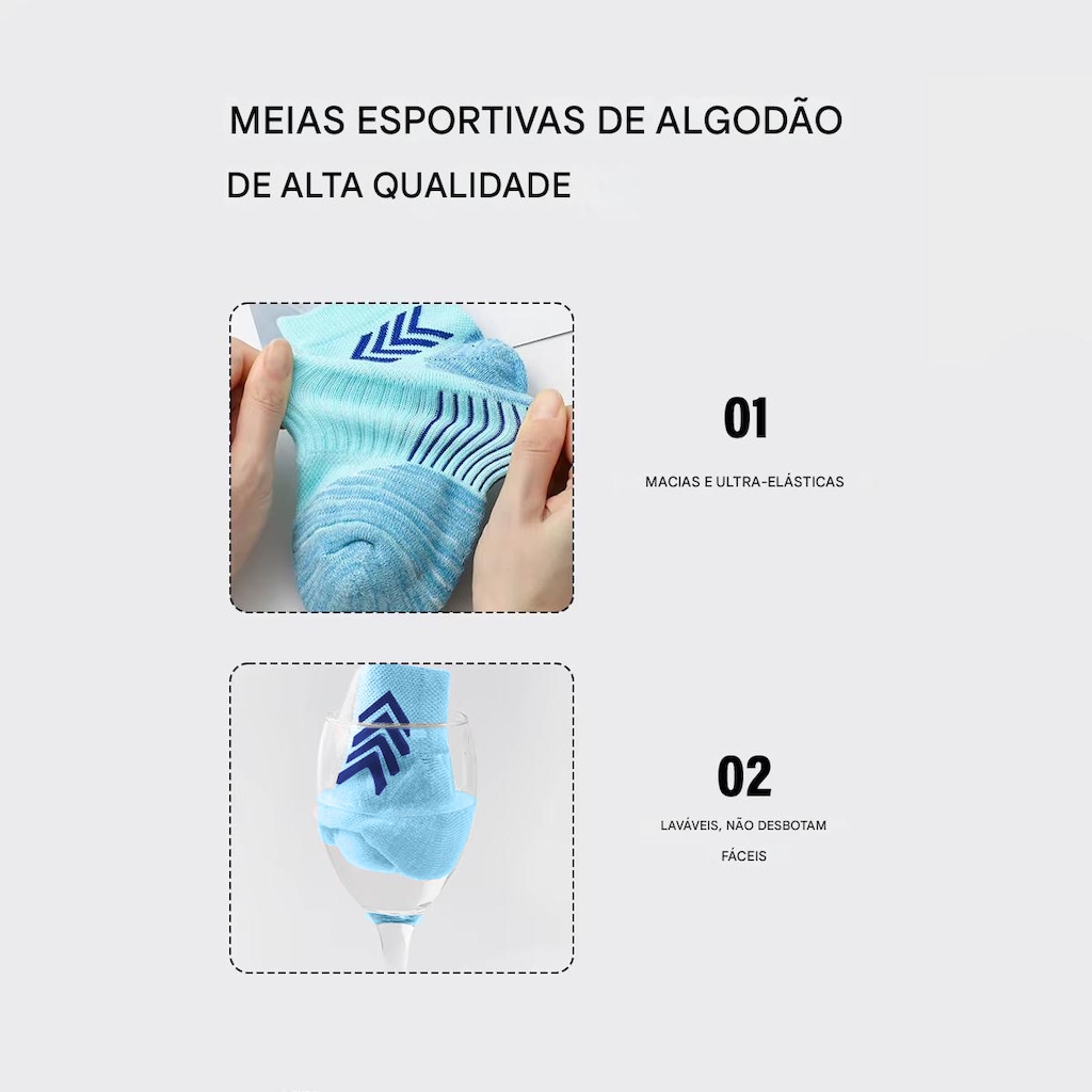 Imagem 4 do produto Meia Cano Médio Esportiva Gold Sports Maratona Profissional de Corrida