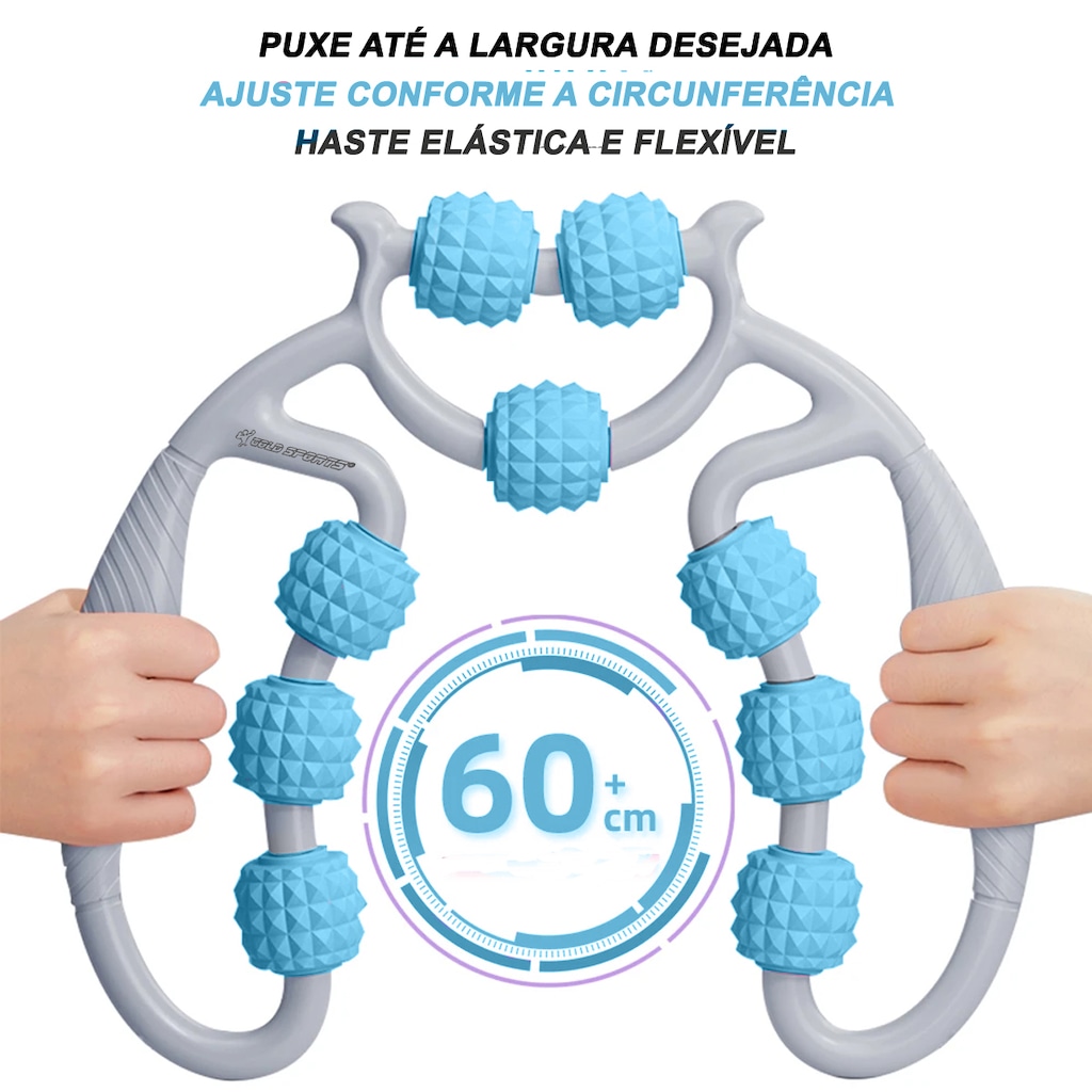 Imagem 3 do produto Arco Massageador Muscular Gold Sports Diamond Relaxante - Telescopico para Celulite
