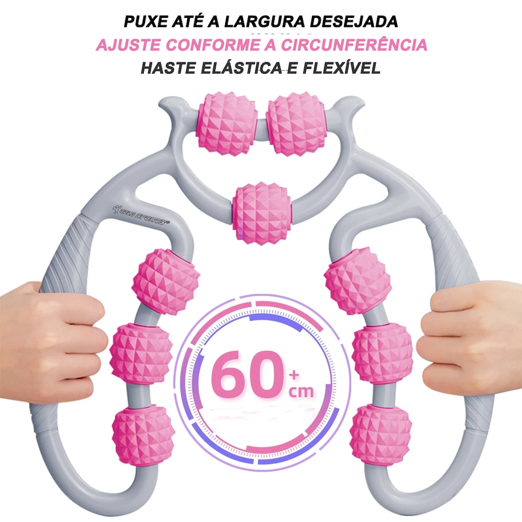 Imagem 2 do produto Arco Massageador Muscular Gold Sports Diamond Relaxante - Telescopico para Celulite