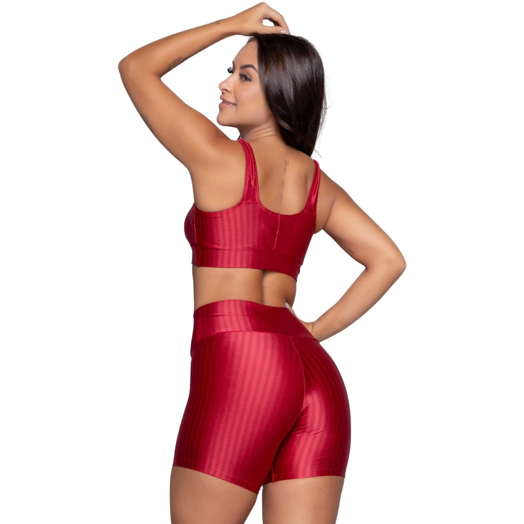 Imagem 3 do produto Conjunto Top e Short New Zig 3D Vekyo Bojo Compressão Moda Fitness