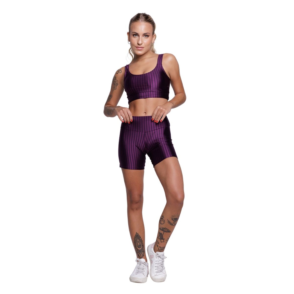 Imagem 2 do produto Conjunto Top e Short New Zig 3D Vekyo Bojo Compressão Moda Fitness