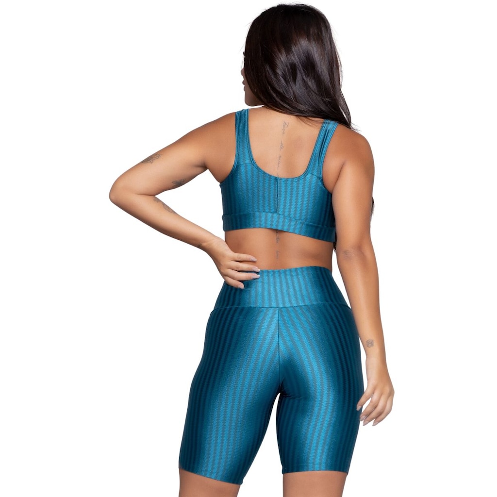 Imagem 3 do produto Conjunto Top e Bermuda New Zig 3D Vekyo Bojo Compressão Moda Fitness