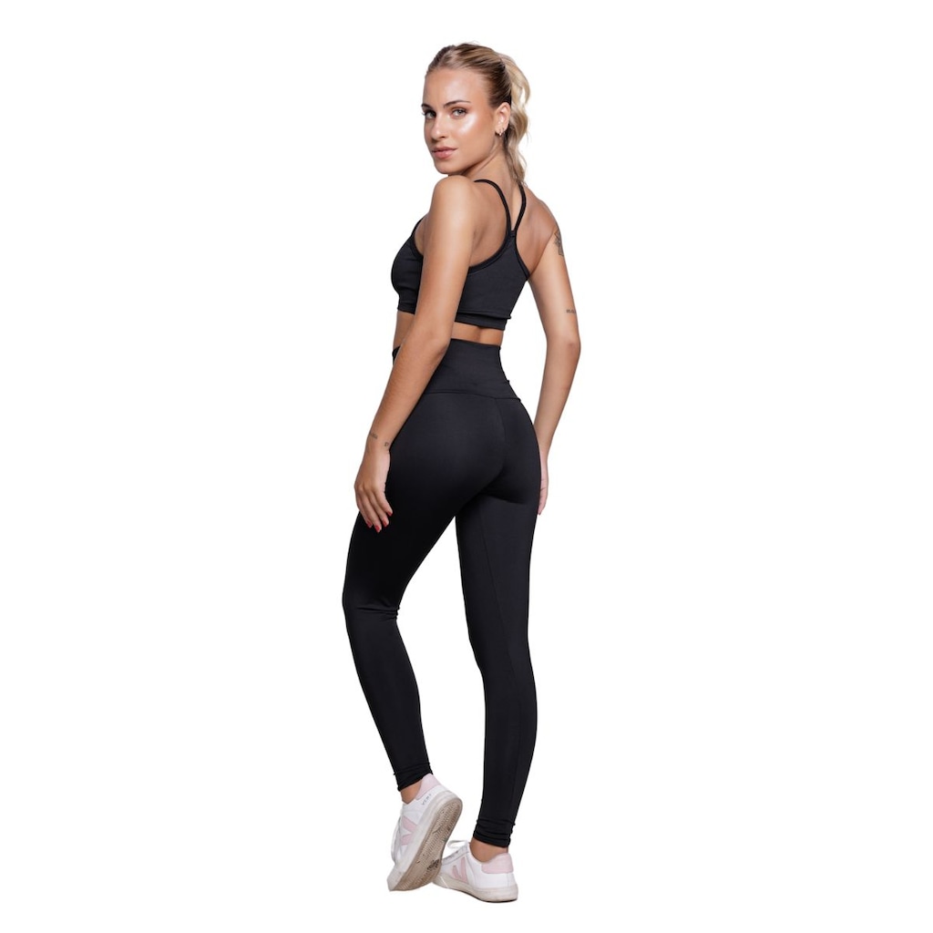 Imagem 3 do produto Conjunto Top Alça Fina e Calça Suplex Vekyo Moda Fitness Feminina
