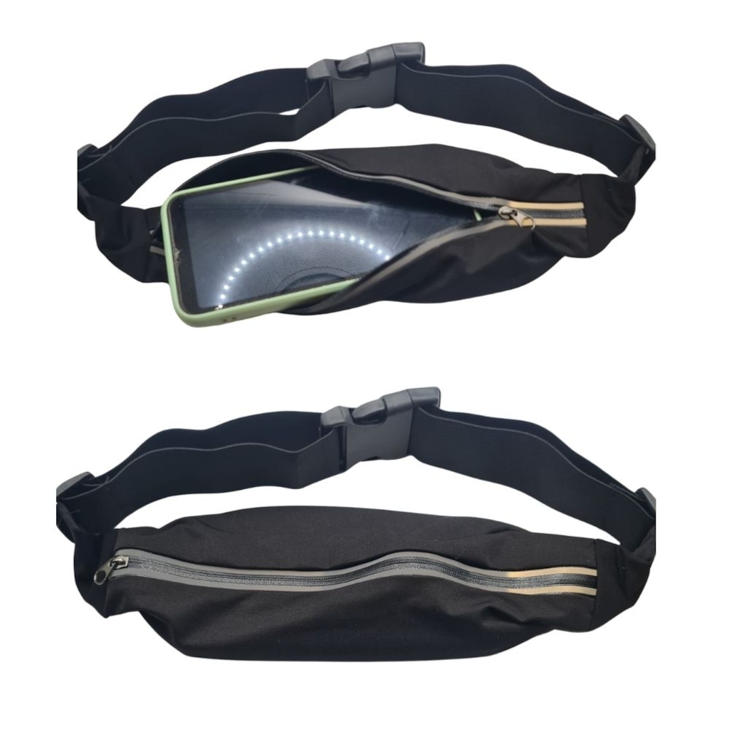 Imagem 3 do produto Pochete Esportiva Corrida Slim TJK Impermeável Ajuste na Cintura Saída para Fone de Ouvido