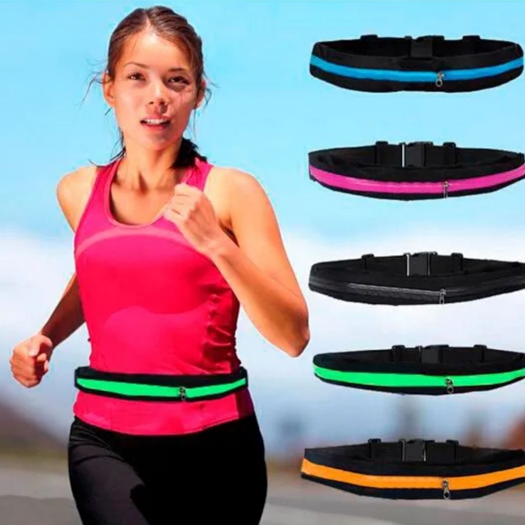 Imagem 5 do produto Pochete Esportiva Corrida Slim TJK Impermeável Ajuste na Cintura Saída para Fone de Ouvido