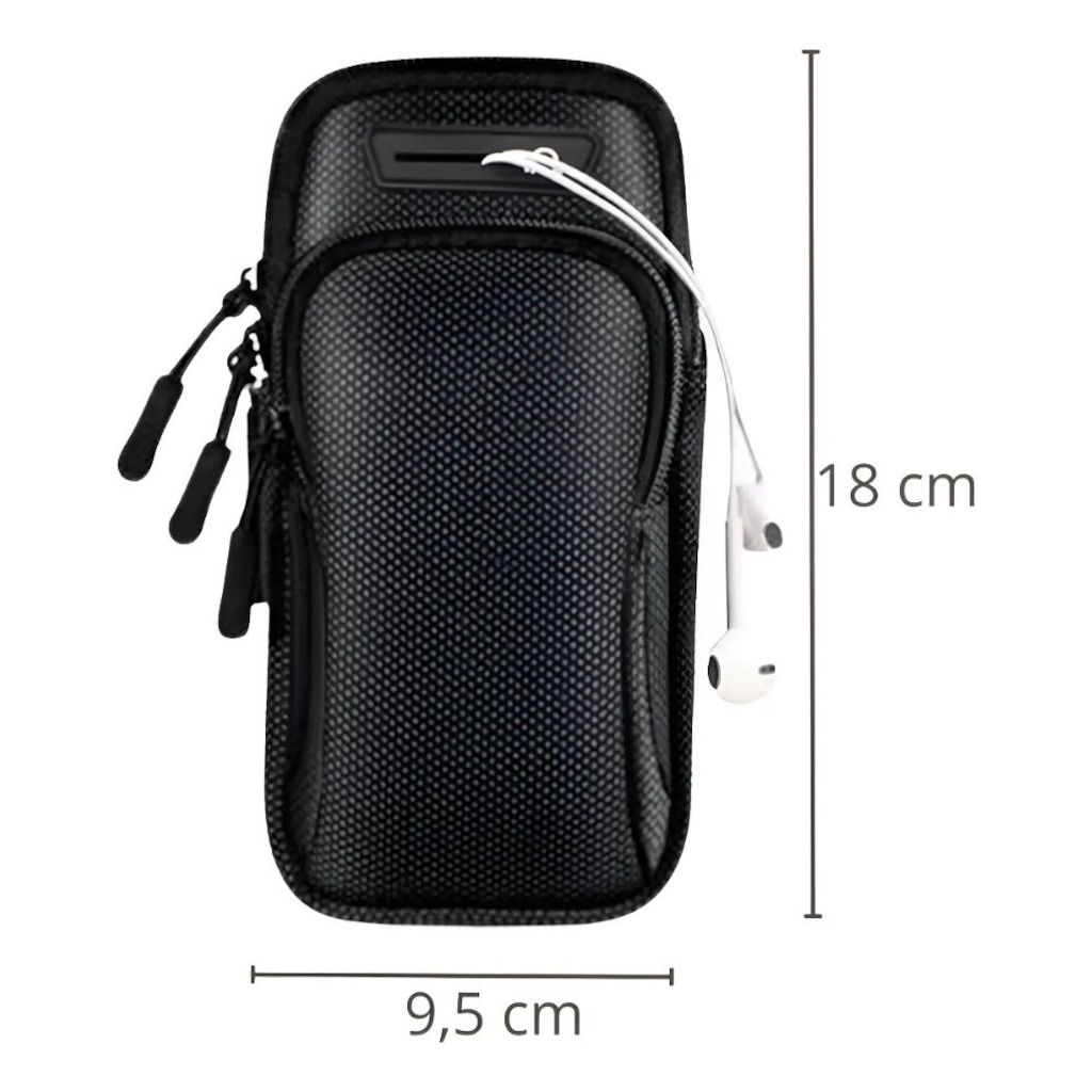 Imagem 4 do produto Braçadeira Esportiva DK para Corrida Caminhada Treino Impermeável com Alça Ajustável